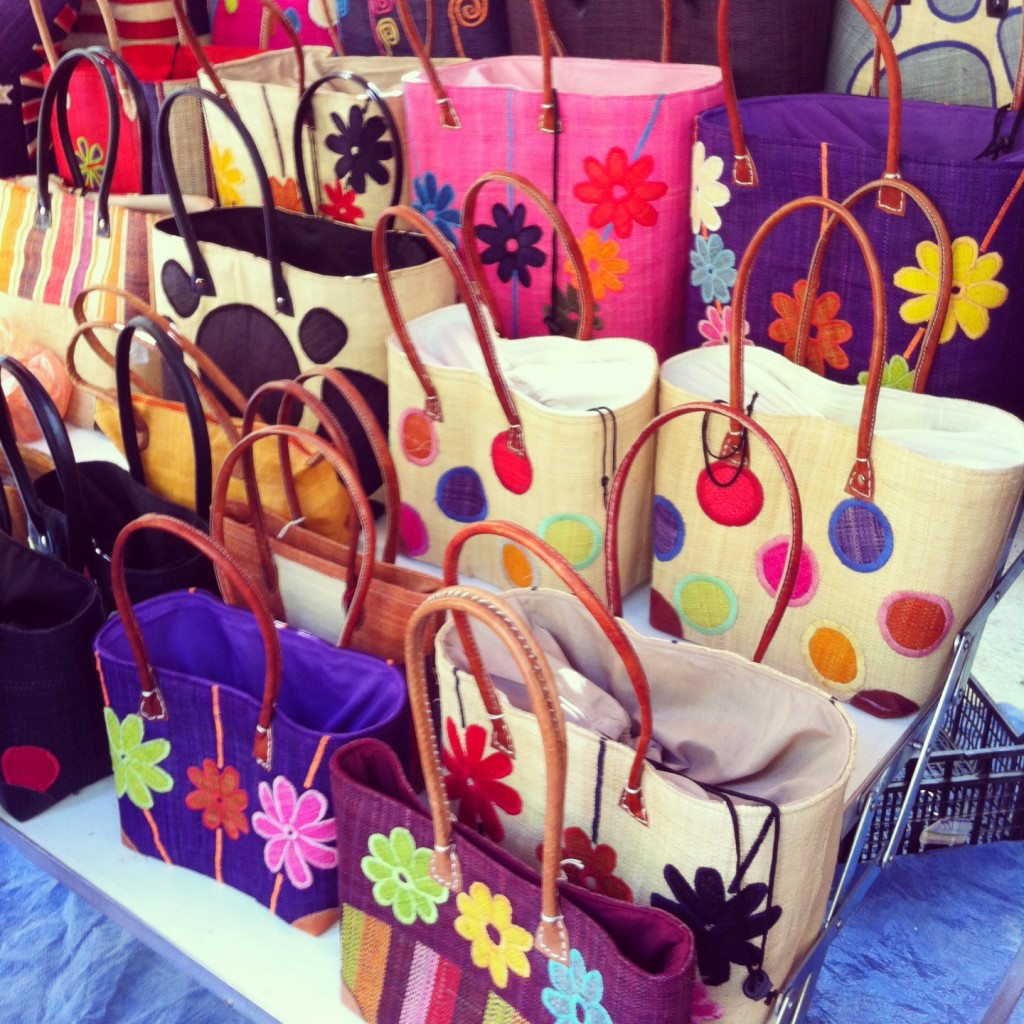 Lovely little bags at the St Chinian market