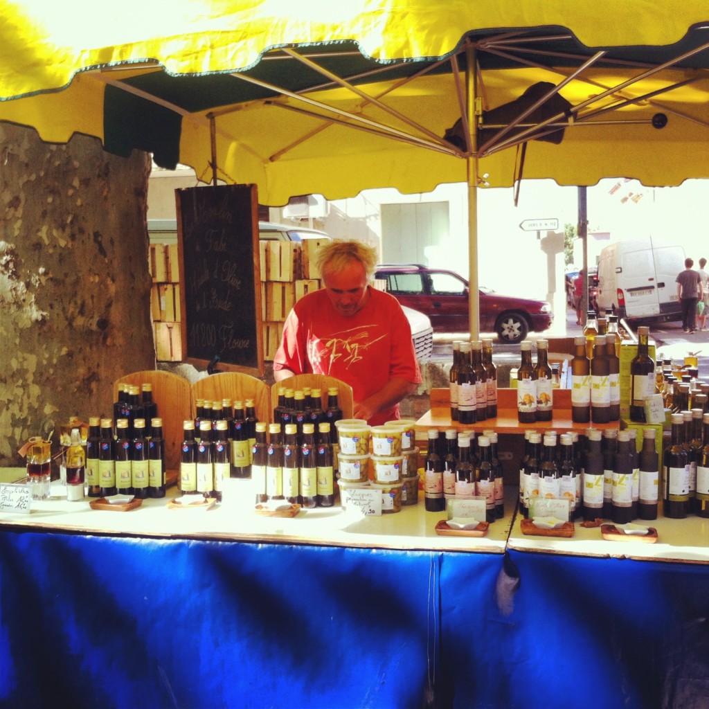 Olive oil at the St Chinian market