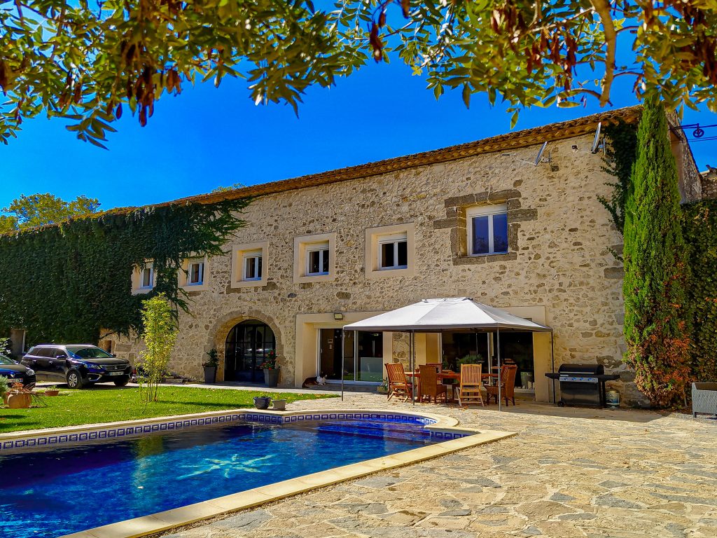 A clear blue pool at Maison Lautrec   - a private villa for rent near Coursan in the South of France, close to the route of the 2024 Tour de France