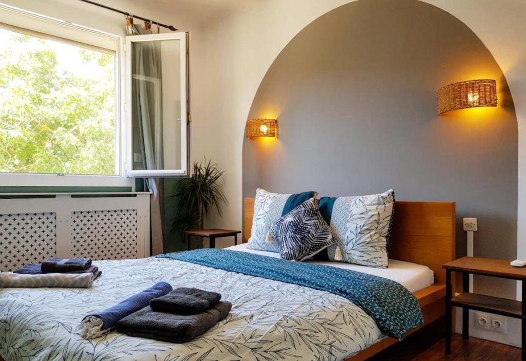 A cosy double bedroom in a stunning Mediterranean holiday home near Beziers