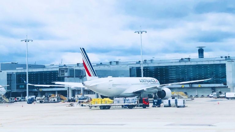 Air France airplane on the tarmac at airport