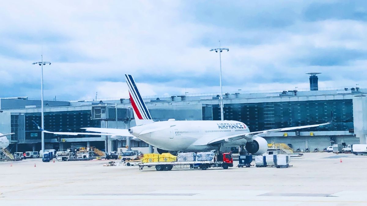 Air France airplane on the tarmac at airport